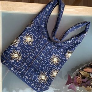 Perfect summer accessory - Boho blue cross body bag